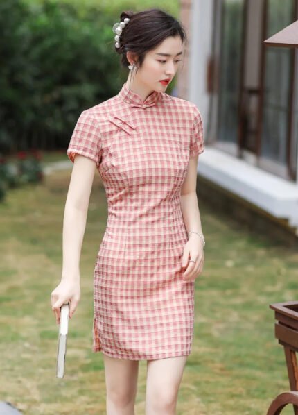 Modern cotton Qipao dress